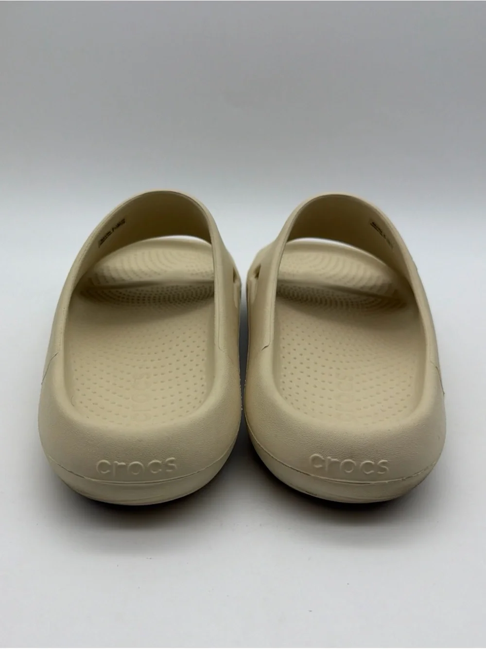 CROCS Mellow Recovery Clogs Sandals Mens 12 Beige Slip On Slides Shoes